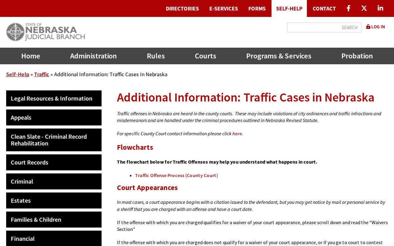 Dixon County traffic court records Nebraska County Court traffic information